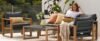 Grand patio Outdoor 4-Piece Modern Aluminum Patio Furniture Sets 5 Person Conversation Set, Faux Wood Grain Finish Frame Sofa with Removable Olefin Extra Thick Cushions and Coffee Table for Garden chinaatoday