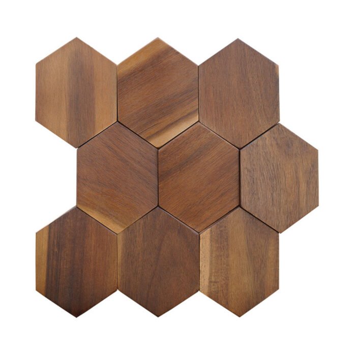 Panneaux muraux en mosaïque de bois naturel BEJUSTSIMPLE