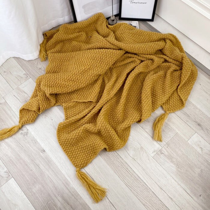 Nordic knitted office nap sofa blanket - BEJUSTSIMPLE