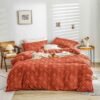 Juego de edredón Queen blanco con mechones jacquard bohemio suave estilo shabby chic reversible de microfibra alternativa - Edredón para todas las estaciones y 2 fundas de almohada Juegos de cama estilo granja Mujeres Hombres Tamaño 88 x 90 3 piezas