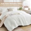 Juego de edredón Queen blanco con mechones jacquard bohemio suave estilo shabby chic reversible de microfibra alternativa - Edredón para todas las estaciones y 2 fundas de almohada Juegos de cama estilo granja Mujeres Hombres Tamaño 88 x 90 3 piezas