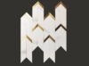 Azulejo de pared de mosaico de lujo ligero en espiga/chevron blanco natural - BEJUSTSIMPLE