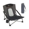 PORTAL Sillas de playa para adultos, camping, ligeras, portátiles, con portavasos y respaldo de malla, ideal para exteriores, arena, césped, viajes, picnics, festivales y conciertos, 136 kg (chinaatoday)