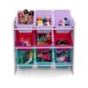 Humble Crew Forever Toy Storage Organizer with 9 Storage Bins, White/Pink/Purple/Aqua chinaatoday
