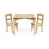Humble Crew, Natural Honey Grain Solid Wood Table Set, 2 Chairs-Big Kid chinaatoday