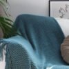 Morandi solid color knitted blanket homestay blanket - BEJUSTSIMPLE