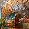 Panneaux muraux en mosaïque de bois naturel - BEJUSTSIMPLE