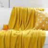 Morandi solid color knitted blanket homestay blanket - BEJUSTSIMPLE