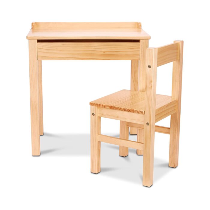 Escritorio elevable de madera Melissa & Doug con silla - Miel chinaatoday