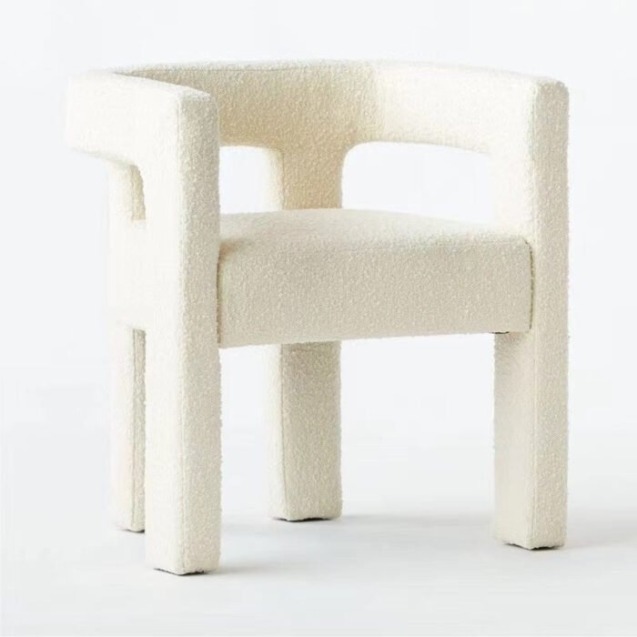 Nordic creative lambskin long dining chair modern simple living room backrest long chair B&B hotel double three-person sofa BEJUSTSIMPLE