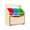 Organizador de almacenamiento 3 en 1 Humble Crew para niños pequeños con caja de juguetes con ruedas, contenedores de plástico, acabado/primario, acabado natural y primario chinaatoday