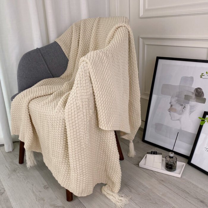 Nordic knitted office nap sofa blanket - BEJUSTSIMPLE