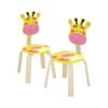 iPlay, iLearn - Juego de 2 sillas de madera para niños, madera natural, con forma de jirafa, apilables para sala de juegos, guardería, preescolar y jardín de infancia. chinaatoday