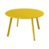 Grand Patio Round Steel Patio Coffee Table, Weather Resistant Outdoor Large Side Table, Yellow… chinaatoday