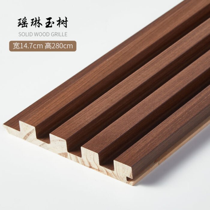Paneles de listones de madera 280 x 14,5 cm - Revestimiento de pared 3D (juego de 6) - BEJUSTSIMPLE
