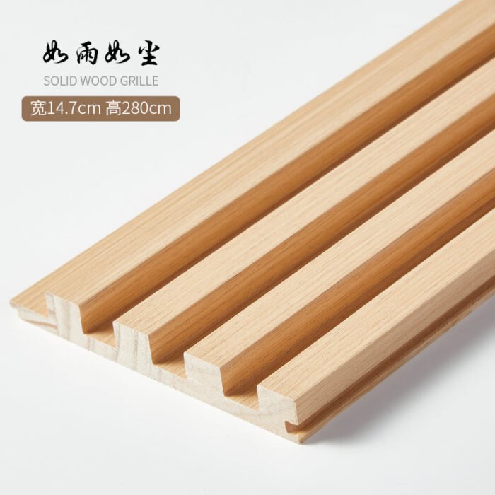Paneles de listones de madera 280 x 14,5 cm - Revestimiento de pared 3D (juego de 6) - BEJUSTSIMPLE