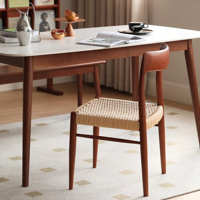 Niels Møller silla de comedor silla de ratán retro - BEJUSTSIMPLE