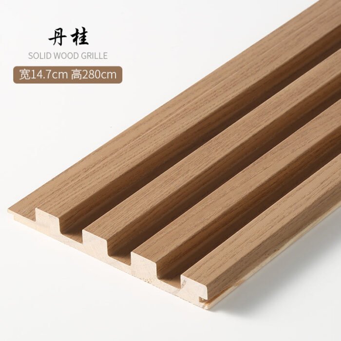 Paneles de listones de madera 280 x 14,5 cm - Revestimiento de pared 3D (juego de 6) - BEJUSTSIMPLE