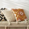 Funda de almohada para sofá de salón con mechones marroquíes - BEJUSTSIMPLE