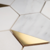 Salpicadero hexagonal de mármol con metal dorado - BEJUSTSIMPLE