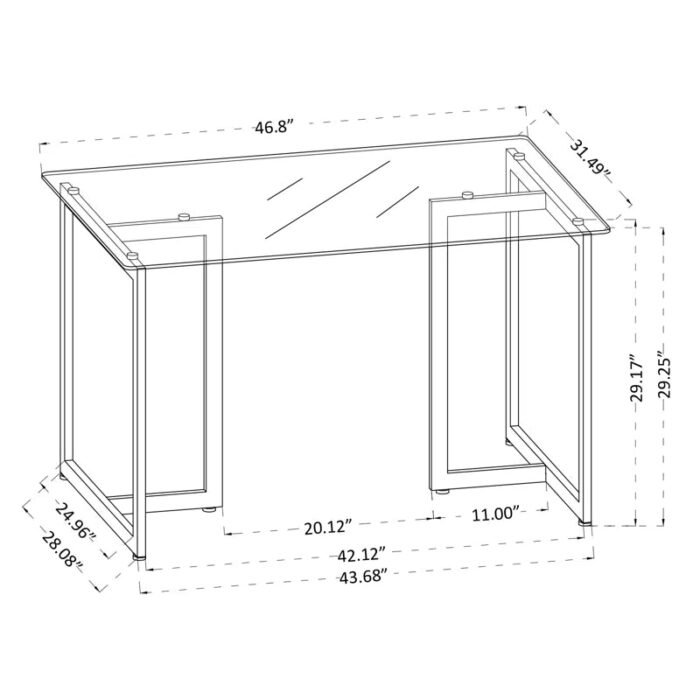 Mesa de comedor de hierro Gillham 47.2