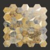 Salpicadero hexagonal de mármol con metal dorado - BEJUSTSIMPLE