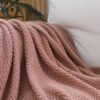 Morandi solid color knitted blanket homestay blanket - BEJUSTSIMPLE