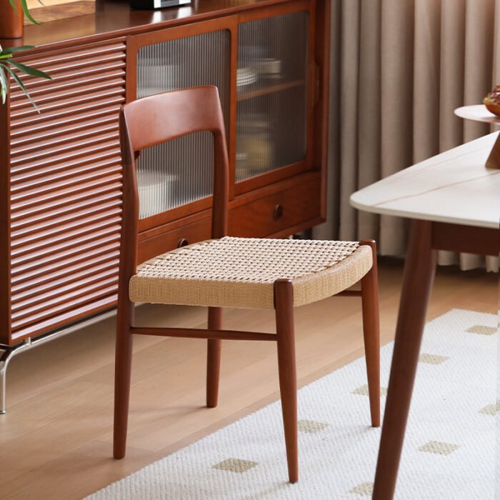 Niels Møller silla de comedor silla de ratán retro - BEJUSTSIMPLE