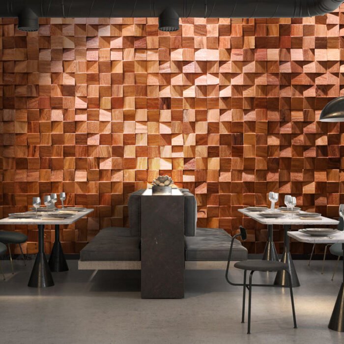 Mosaico de pared de madera DIY, moderno, ligero y lujoso - BEJUSTSIMPLE
