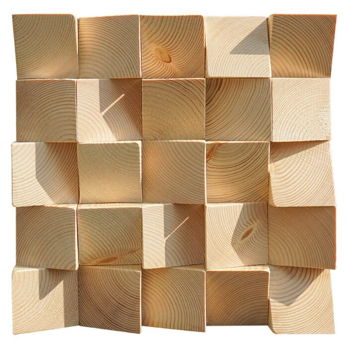 Panneau d'isolation acoustique, panneau de diffusion absorbant le son, bûche acoustique, bois massif, triangle oblique en bois, mosaïque, mur de fond TV, porte invisible - BEJUSTSIMPLE