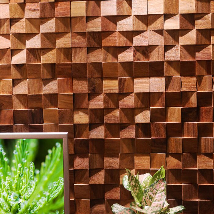 Mosaico de pared de madera DIY, moderno, ligero y lujoso - BEJUSTSIMPLE