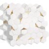 Salpicadero hexagonal de mármol con metal dorado - BEJUSTSIMPLE